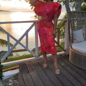 Orange midi dress new